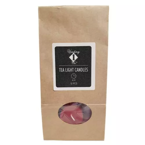 Fyrfadslys 12stk 4 timer - rød