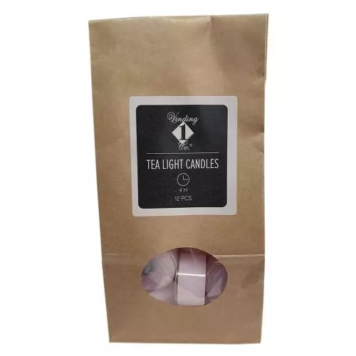 Fyrfadslys Lys Rosa 4timer 12stk