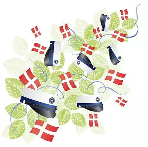 Student stofligende servietter 40x40cm 12stk - Blå