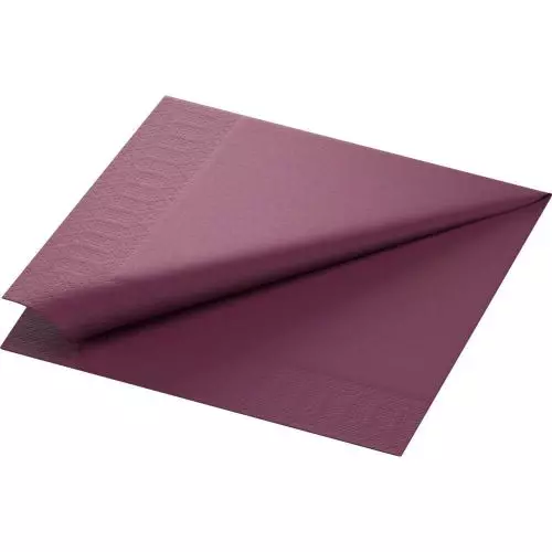 Duni serviet 33x33cm 3-lags 125stk - Plum