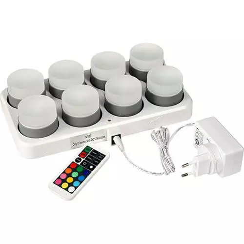 Duni LED mini lampe multicolor - 8stk