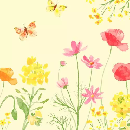 Dunisoft Stofligende Serviet 40x40cm 60stk - Poppy Field