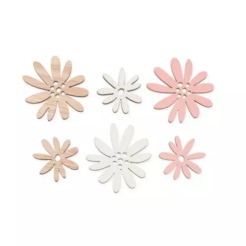 Træblomster Rosa/Hvid - 18 stk