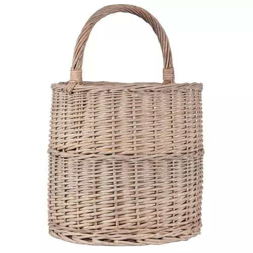 Kurv rund m/hank og lige sider