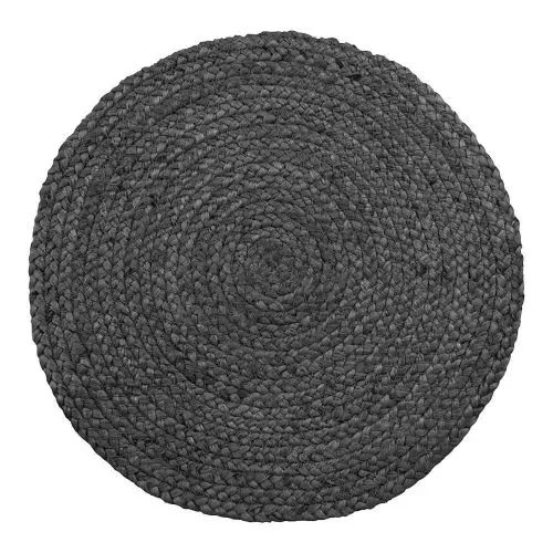 Dækkeserviet jute Ø38cm - Mørkegrå