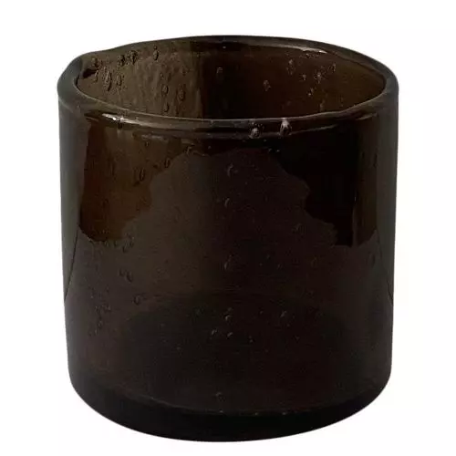 Fyrfadsstage Genbrugsglas - Røgfarvet