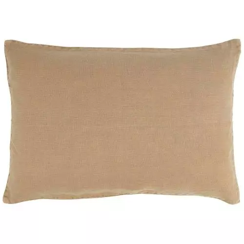 Pude 60x40cm Hør - Cognac