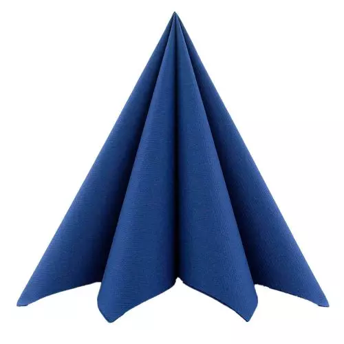 Mank stofligende serviet - 40x40cm - 50stk Mørkeblå