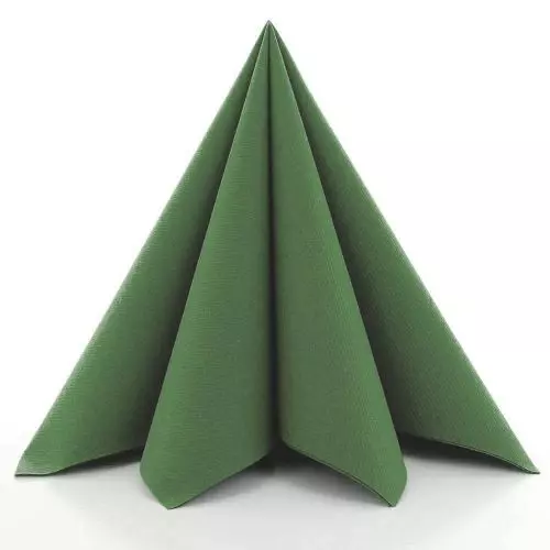 Mank Stofligende Serviet 40x40cm 50stk - Mørkegrøn