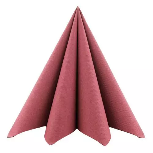 Sovie stofligende serviet 40x40cm - 12stk Bordeaux