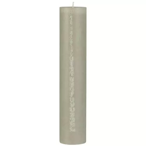 Kalenderlys svanemærket 1-24 præget tal ash grey stearin