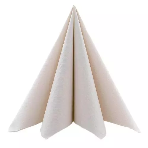 Mank stofligende serviet - 40x40cm - 50stk Sand