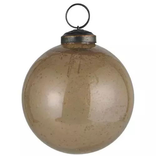 Julekugle pebbled glas fog - Ø8cm