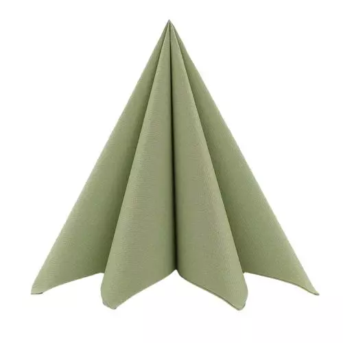 Sovie stofligende serviet 40x40cm - 12stk Oliven