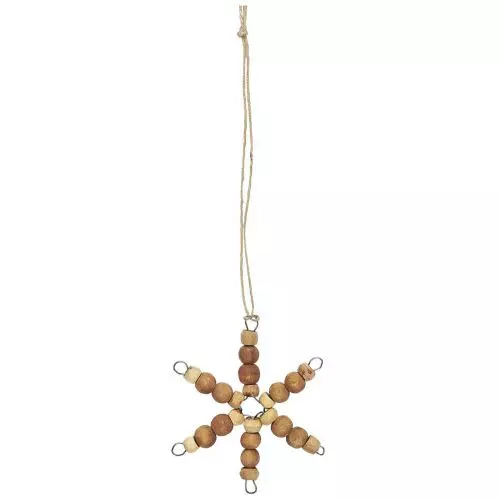 Stjerne t/ophæng m/jutesnor - 10cm