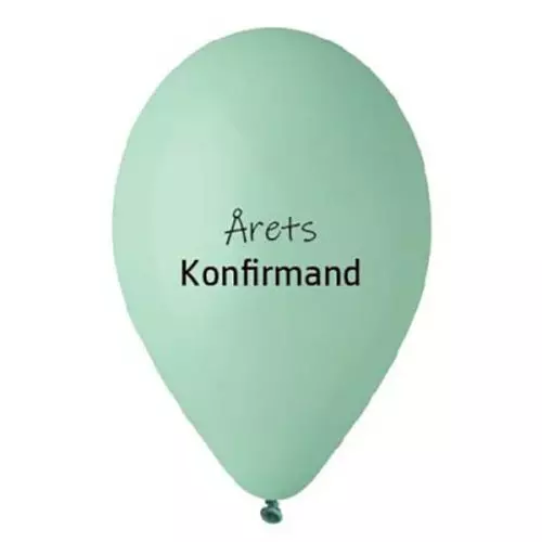 Ballon Årets Konfirmand 10stk - Aqua