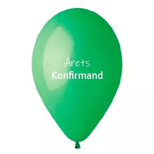 Ballon Årets Konfirmand 10stk - Grøn