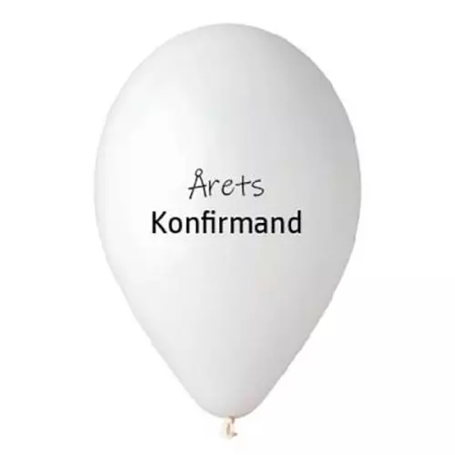 Ballon Årets Konfirmand 10stk - Hvid