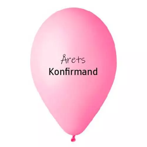 Ballon Årets Konfirmand 10stk - Rosa