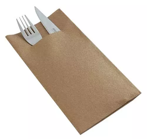 Mank bestikserviet - 100 stk Kobber