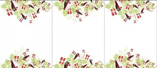 Studenter stofligende Bordløber 0,4x4,8m - Rød