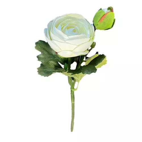 Evighedsblomst Ranunkel 34cm - Hvid