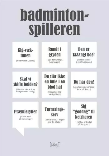 Dialægt kort - Badmintonspilleren