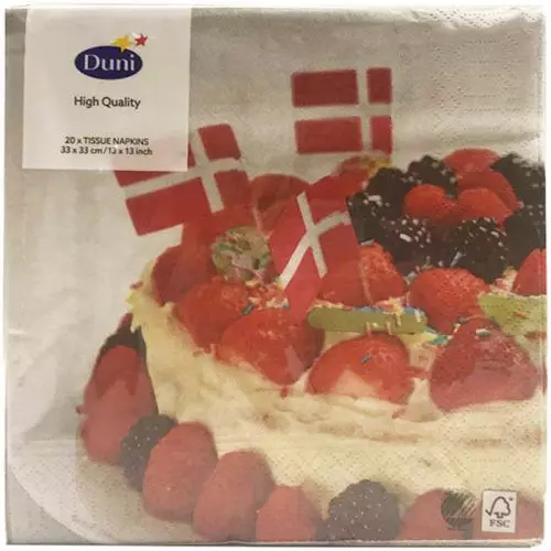 Duni serviet 33x33 3lags 20stk - Lagkage