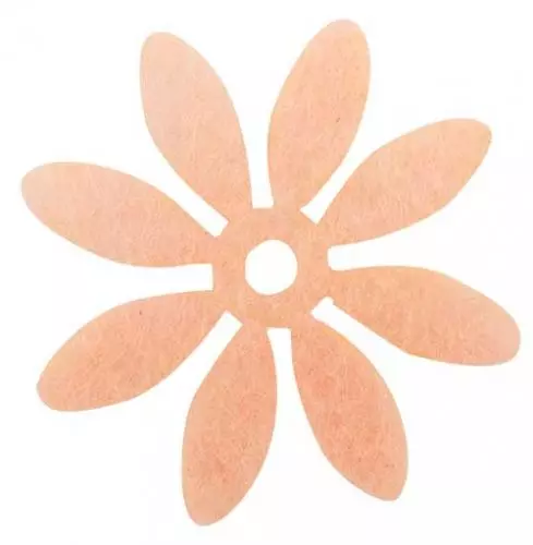 Blomst filt Ø3cm 18stk - Rosa