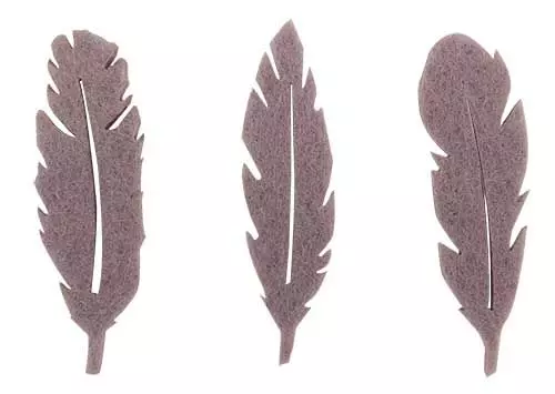 Fjer filt 48stk - Violet