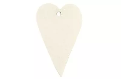 Hjerte i træ - Hvid