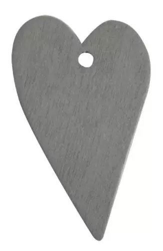Hjerte i træ - Grå