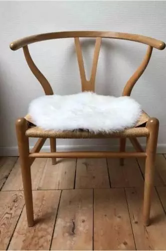 Lammeskindshynde Ø40cm - Hvid