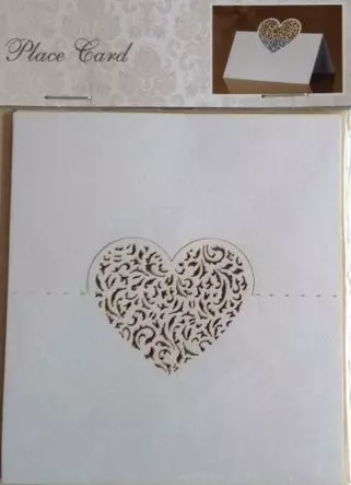 Bordkort  - 10 stk - med hjerte