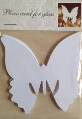 Bordkort  - 10 stk - med sommerfugl 