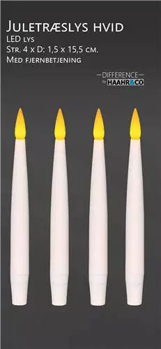 LED Juletræslys 4stk
