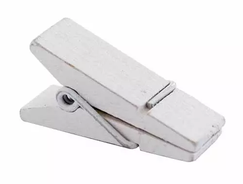 Klemme i træ 12stk - Hvid