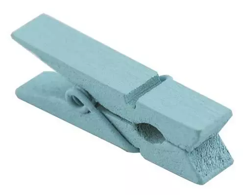 Klemme i træ - Turkis