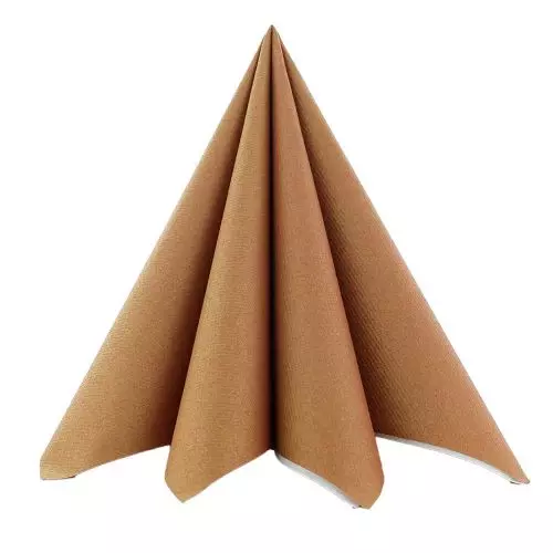 Mank stofligende serviet - 40x40cm - 50stk Kobber