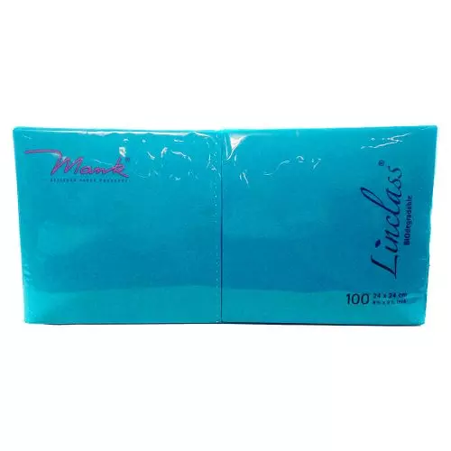 Mank 24x24 Stofligende serviet 100stk - Aqua blå