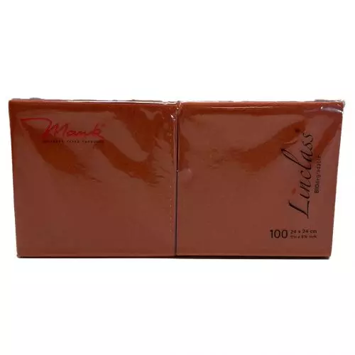 Mank Stofligende Kaffeserviet 100stk - Terrakotta