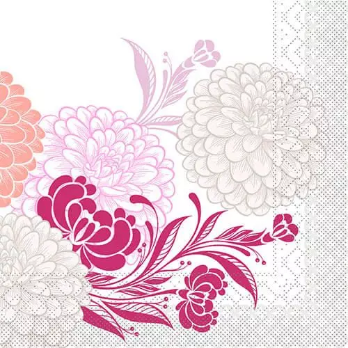 Mank 33x33 3-lags serviet 100stk - Clarissa Bordeaux