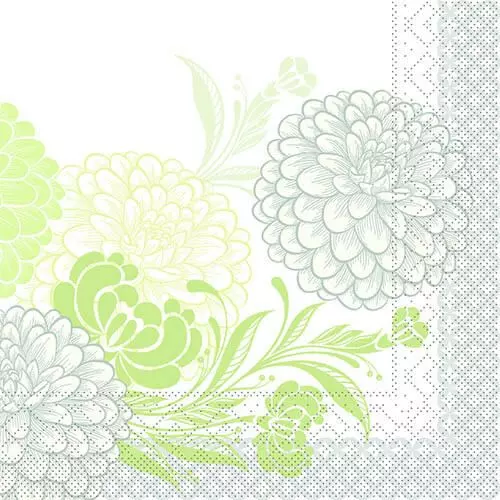 Mank 33x33 3-lags serviet 100stk - Clarissa Grøn