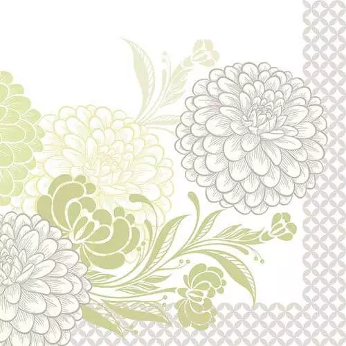 Mank stofligende serviet - 40x40cm - 50stk Clarissa Grøn