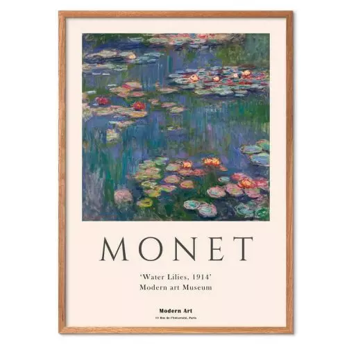 Museums Plakat - Claude Monet Waterlillies