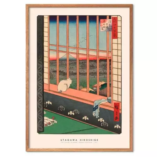 Utagawa Hiroshige - Cat sitting in window