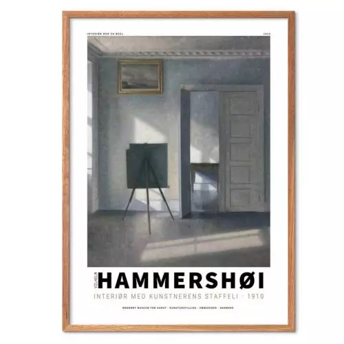 Vilhelm Hammershoi - Interior med en Osel