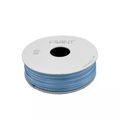 Satin Bånd 3mm x 50m - Lyseblå