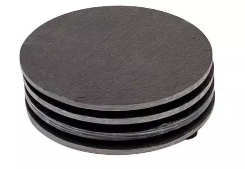 Skiferplade Ø10cm - 4stk