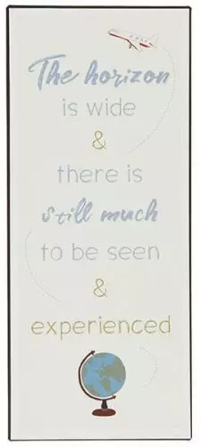 Metalskilt - The horizon is wide